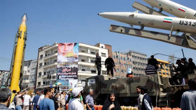 Ballistic missiles on display (Source: AFP)